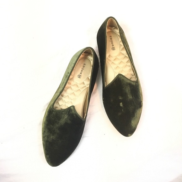 Birdies Shoes - Birdies Heron Slipper in Olive